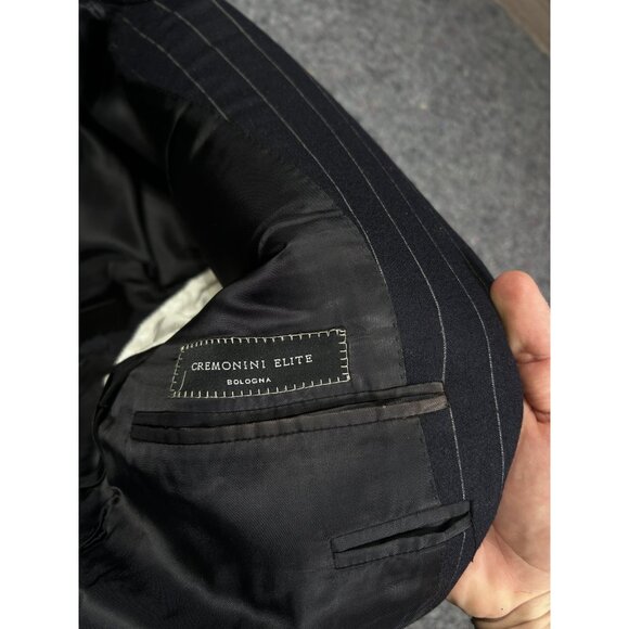 Canali Classic Pinstripe Wool Blazer Jacket  - Size M /EU 48 Made in Italy - Picture 4 of 14